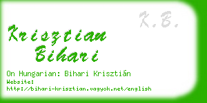 krisztian bihari business card